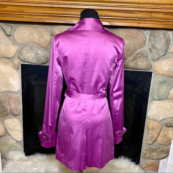 IZ Buyer Trench Coat Purple Size Medium - Picture 3 of 13